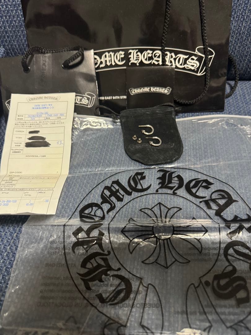 クロムハーツ プレーンフープシルバーピアス2個