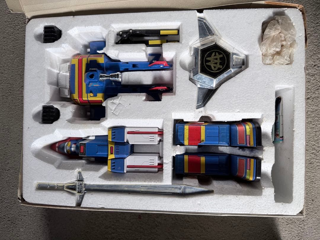 1980年代 当時物 バンダイ DX超合金 電撃戦隊チェンジマン 電撃合体