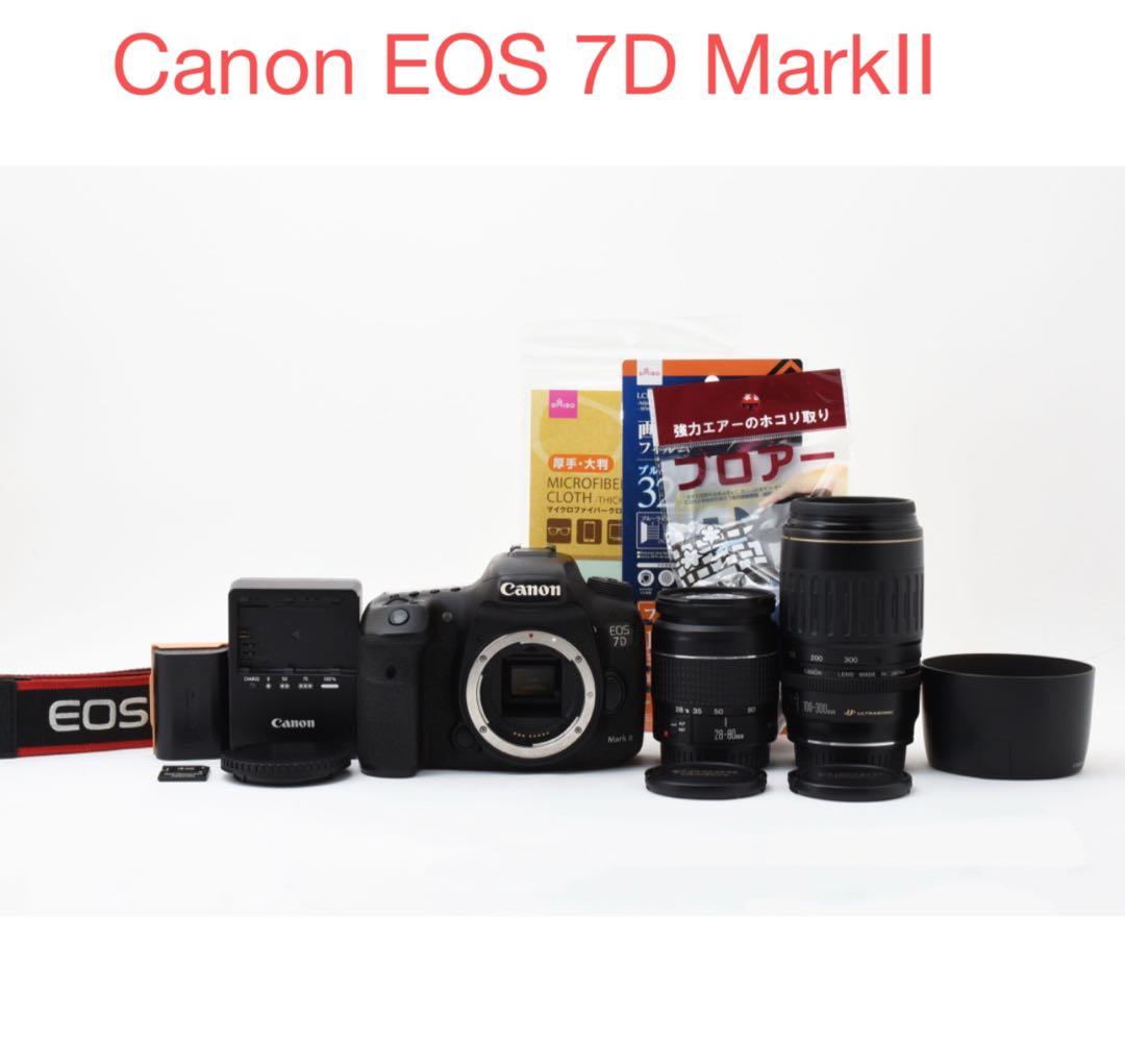 一眼レフカメラCanon EOS 7D MarkII標準&望遠ダブルレンズセット