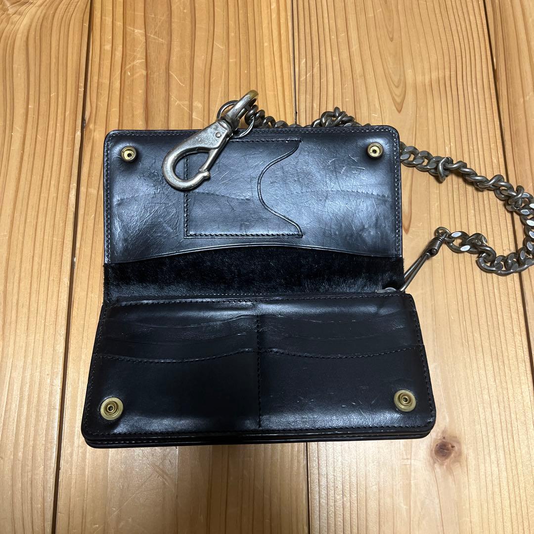 アディクトクローズ　ロングウォレット　トラッカーウォレット　美品グリーン　値下げ