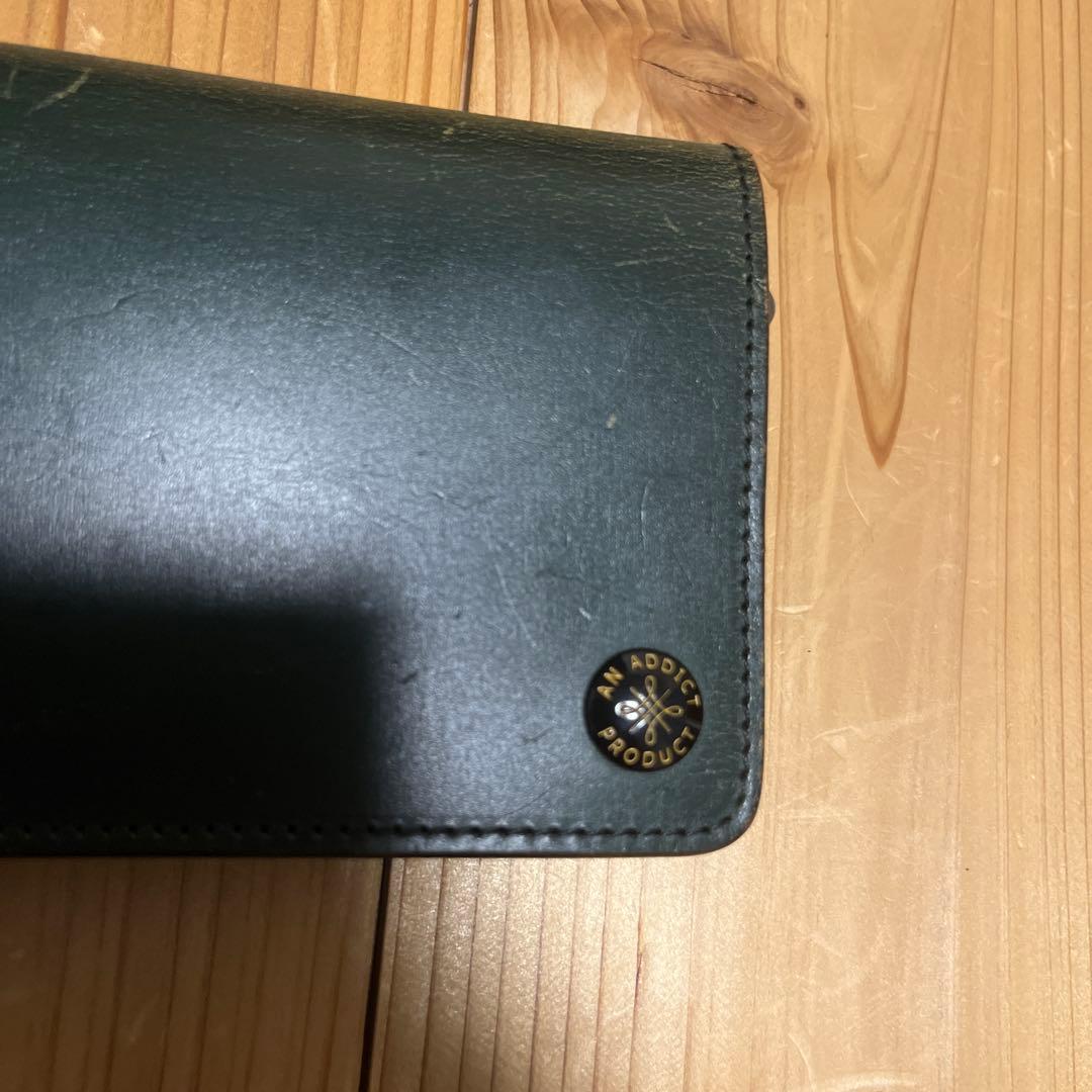 アディクトクローズ　ロングウォレット　トラッカーウォレット　美品グリーン　値下げ