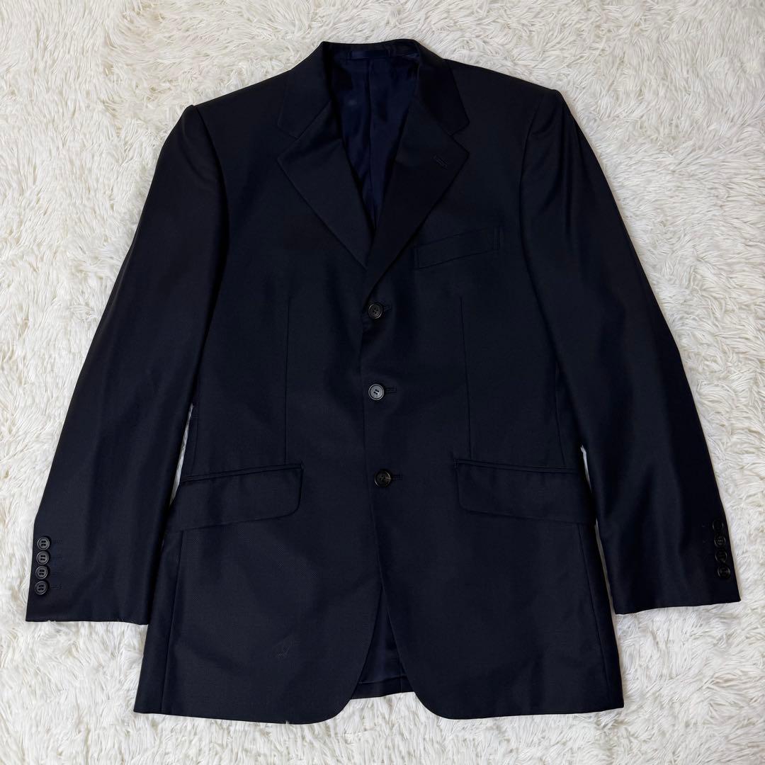 美品 ポールスミスロンドン ゼニア生地 SUPER120 セットアップ 濃紺 M