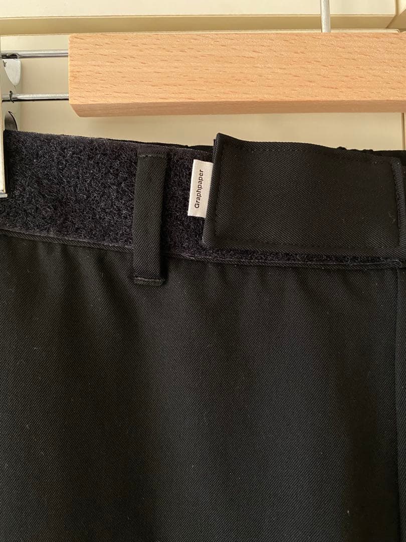 パンツ Scale Off Wool Wide Tapered Chef Pants