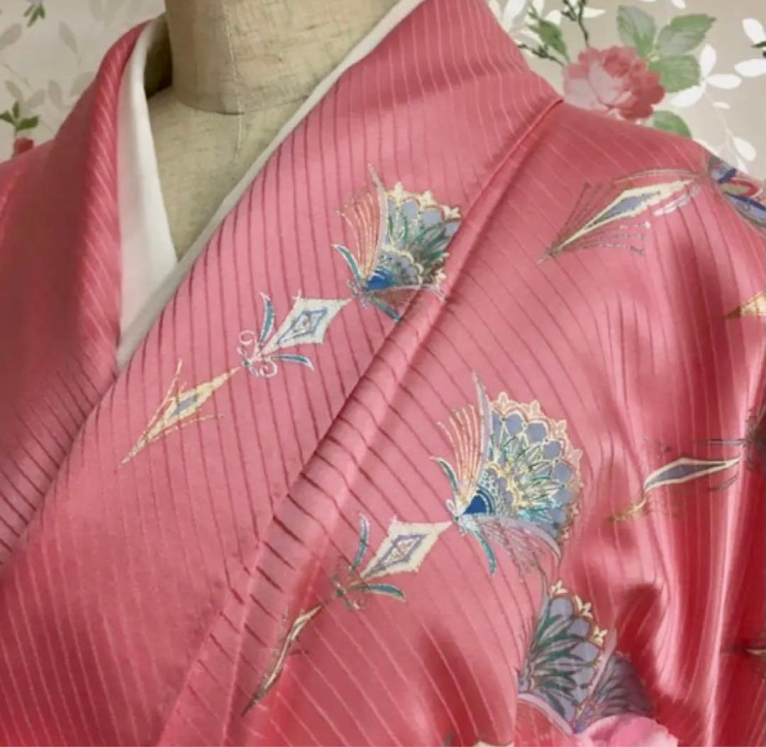 ワ【12-8】npps◆未着用◆正絹◆振袖５点セット