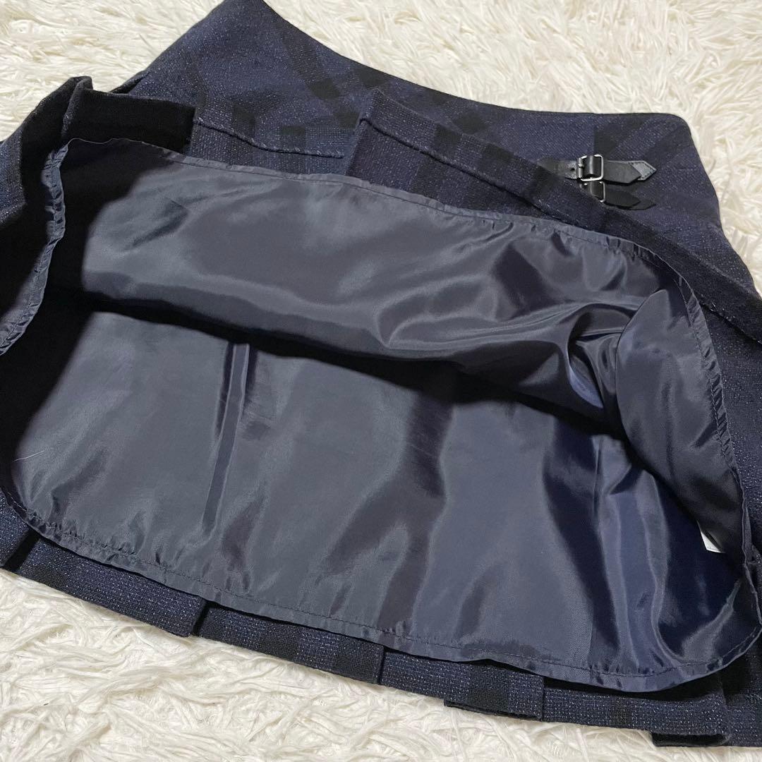 【花】バーバリーチルドレン フォーマル スカート チェック プリーツ