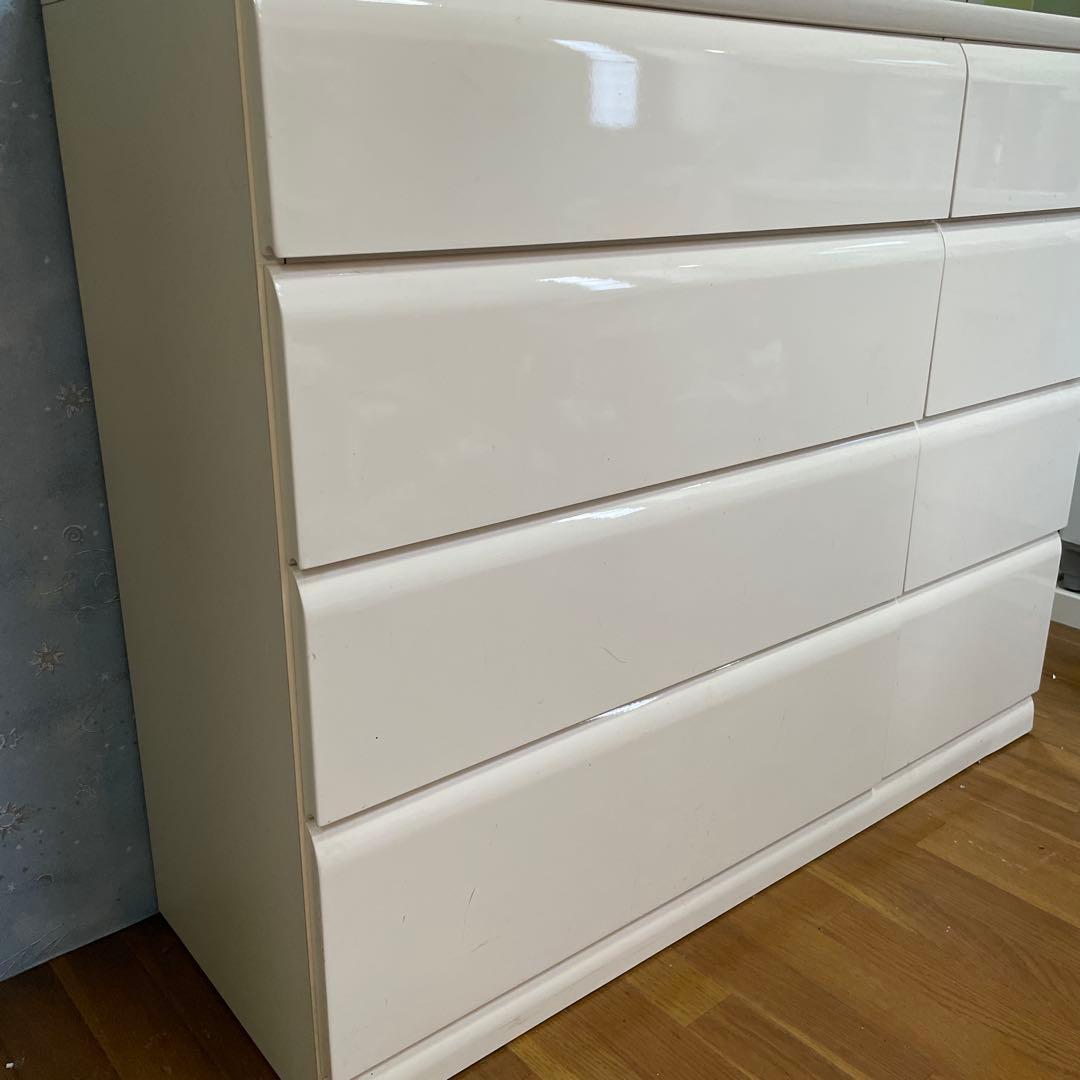 ホワイト 4段2列 チェスト 119.5cm