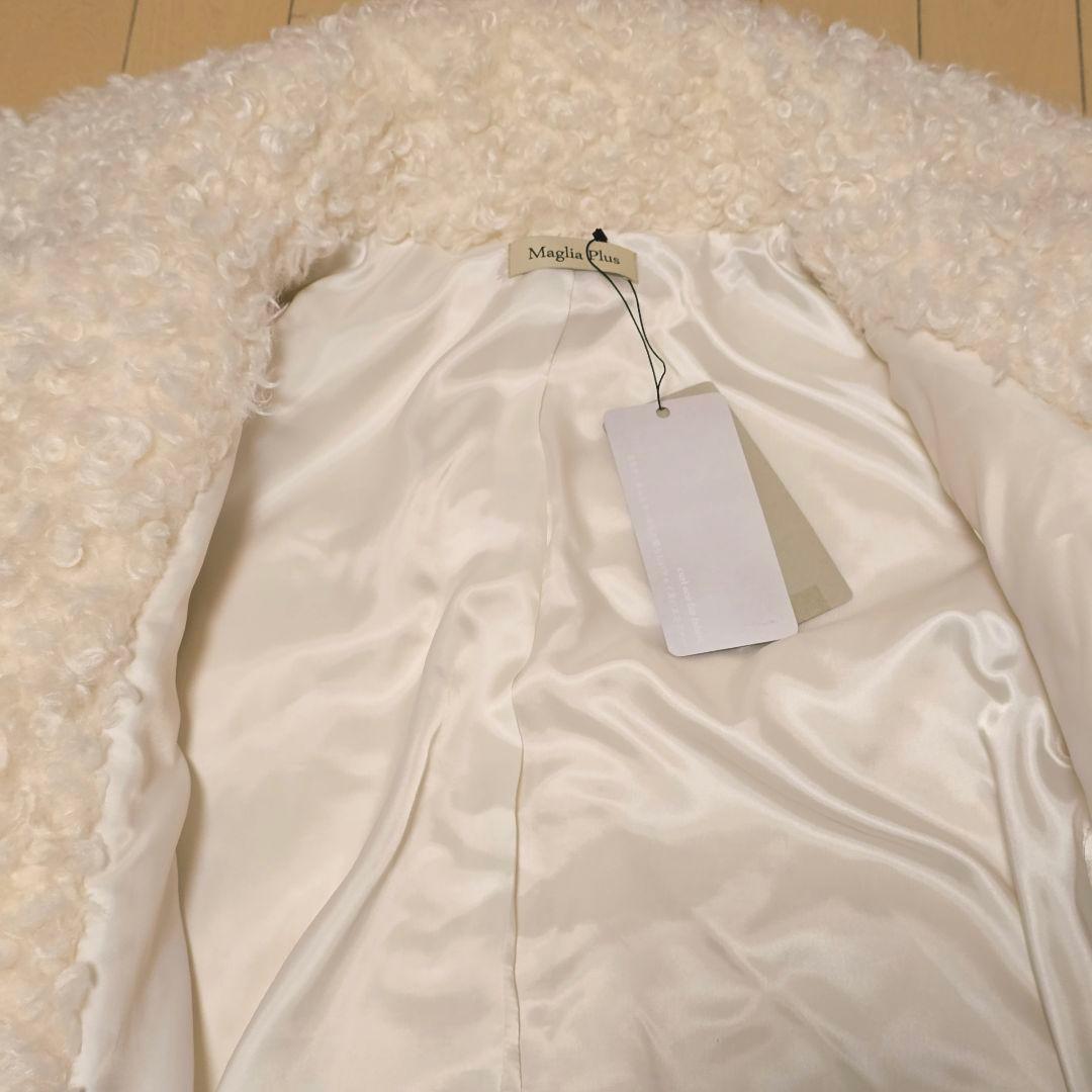 【新品タグ付】Maglia Plus カールファー ミドル丈 コート FREE