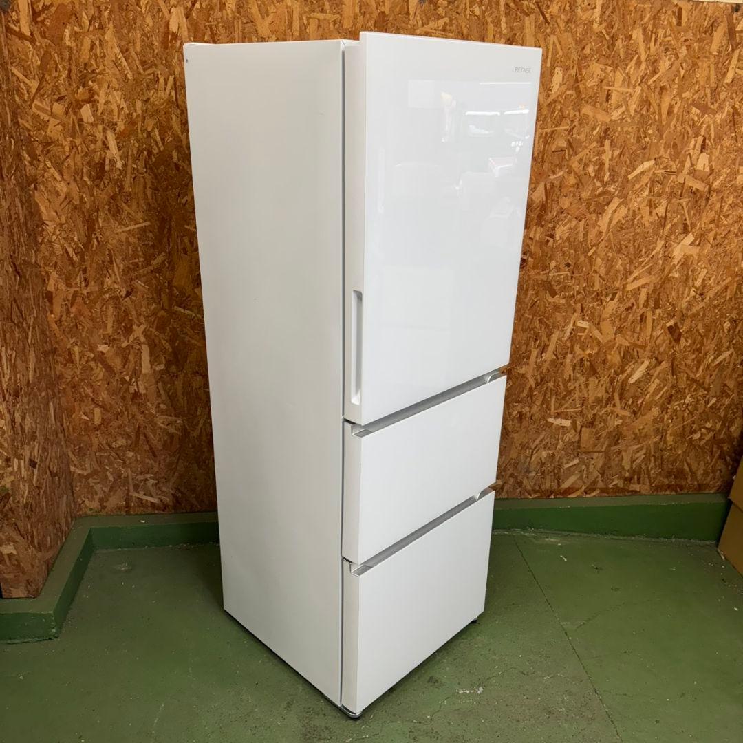 329 関東配送　大型冷蔵庫　右開き　自動製氷機付　極美品　400L弱　鏡面