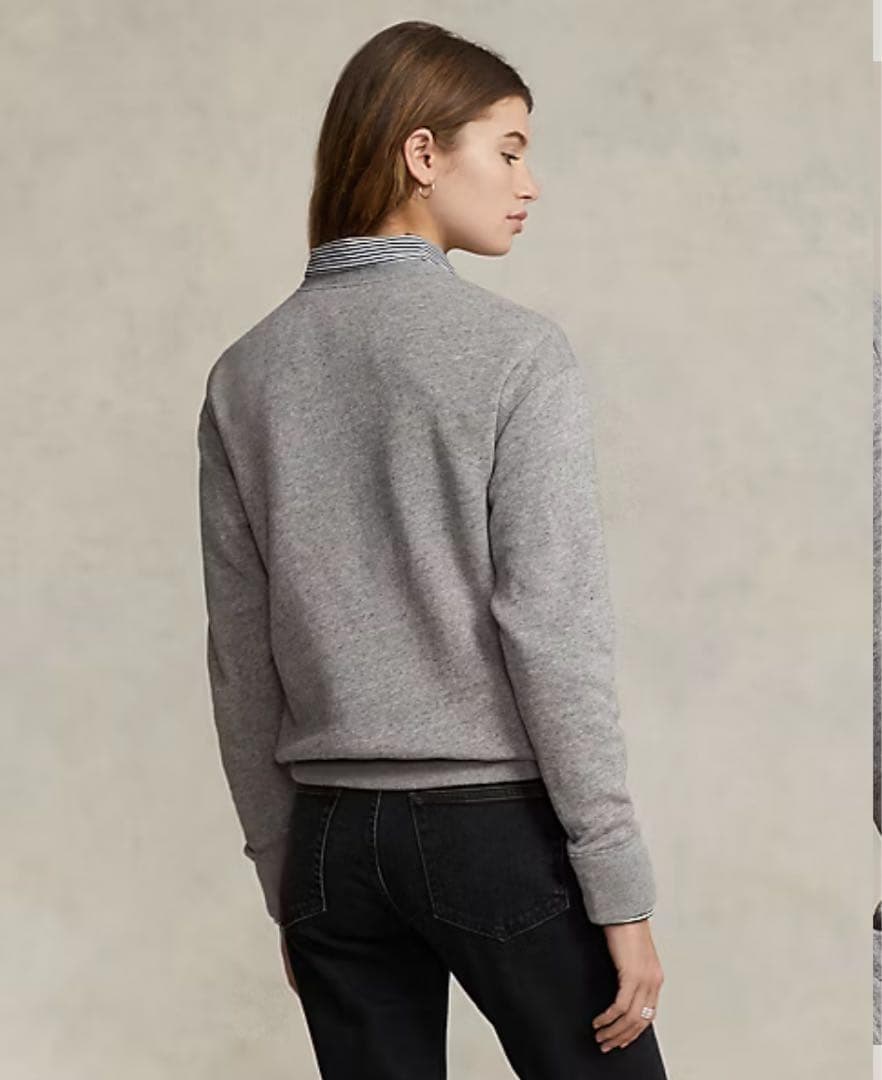 現行 ラルフローレン ポロベア フリースクルーネック 裏起毛 トレーナー M