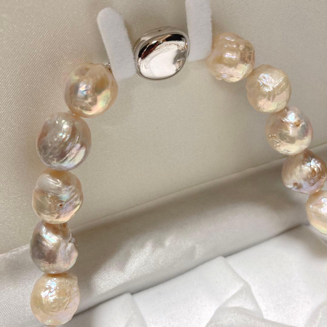 【希少！超大珠】本真珠 バロック パール ネックレス セミラウンド ～17mm