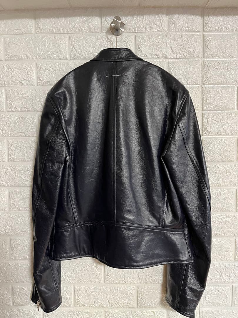 【美品】MM6 Maison Margiela 八の字ライダース　牛革