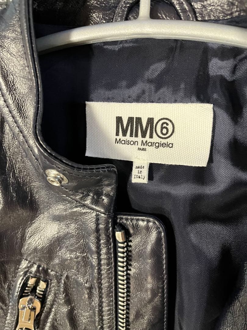 【美品】MM6 Maison Margiela 八の字ライダース　牛革