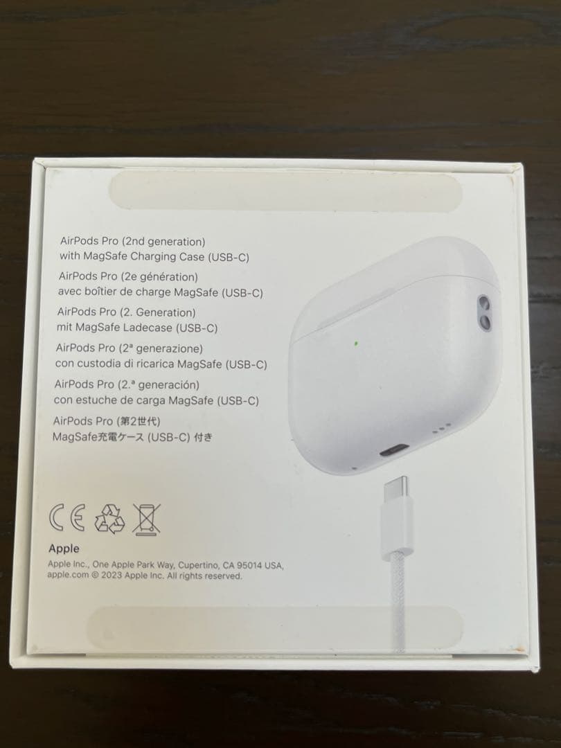 【値下げ】AirPods pro2 本体 ホワイト 付属品付き