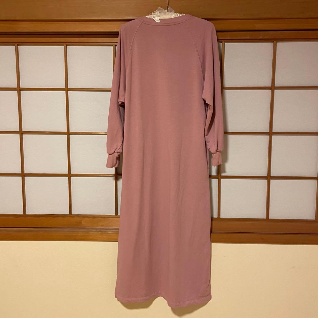 BAKUNE スウェット レディースロングワンピースピンクM TENTIAL