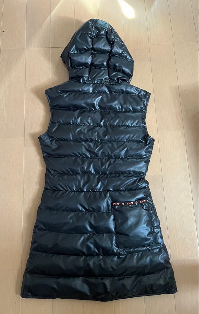 CPGゴルフ フード付きブラックダウンベスト ダウンワンピース　Sサイズ