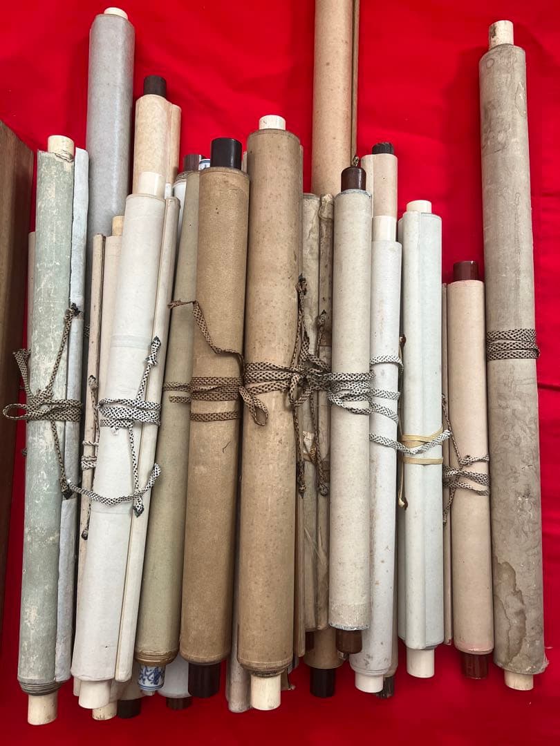 m*m様 掛軸まとめて38本 日本画 書 山水　花鳥　茶掛など！