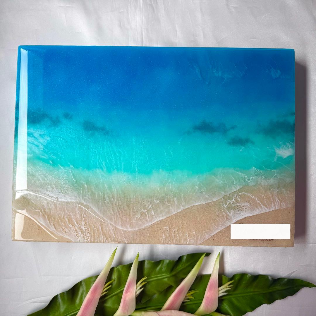 レジンアート　珊瑚礁の海　オーシャンアート　インテリアパネル