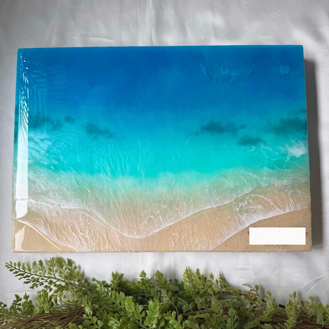 レジンアート　珊瑚礁の海　オーシャンアート　インテリアパネル