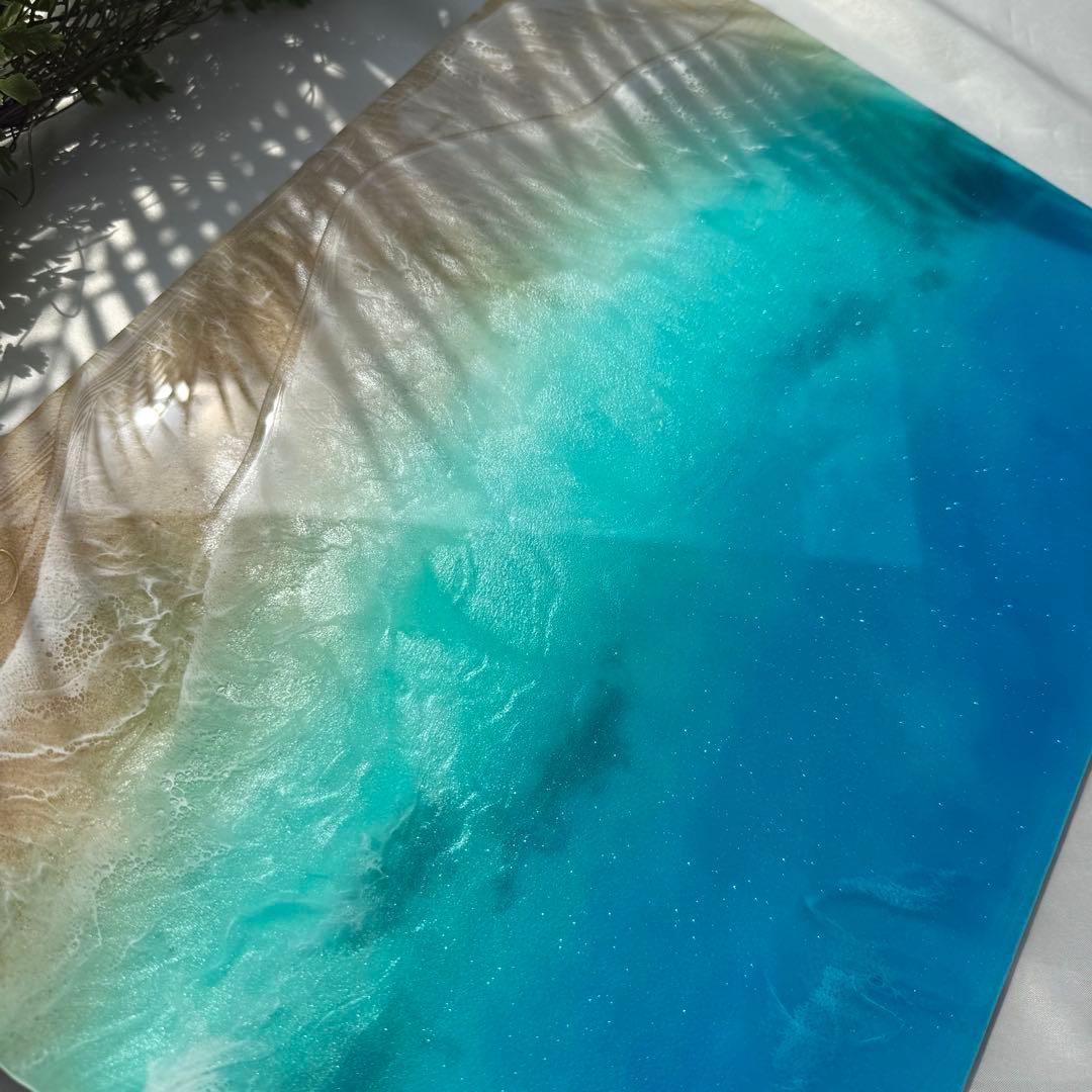 レジンアート　珊瑚礁の海　オーシャンアート　インテリアパネル