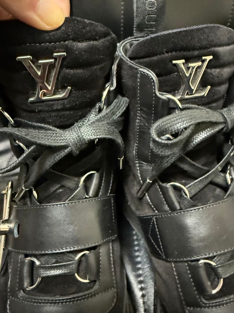 激安名作❗️ルイヴィトン　レザー×スウェード×チェーンブーツ