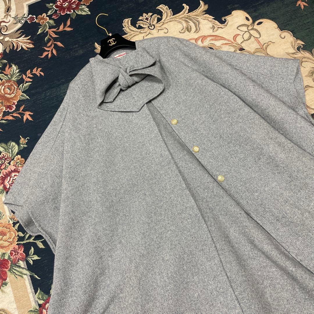 美品　BACCA TOMORROWLAND ケープ　マント　霜降りグレー