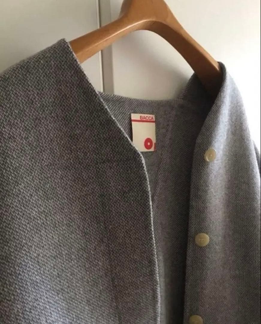 美品　BACCA TOMORROWLAND ケープ　マント　霜降りグレー