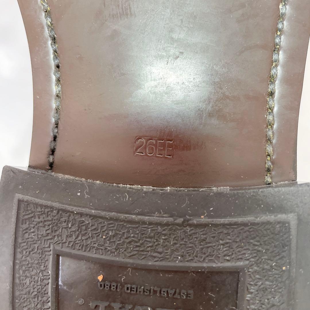 【美品】REGAL プレーントゥ ガラスレザー 2504 ブラック 26EE