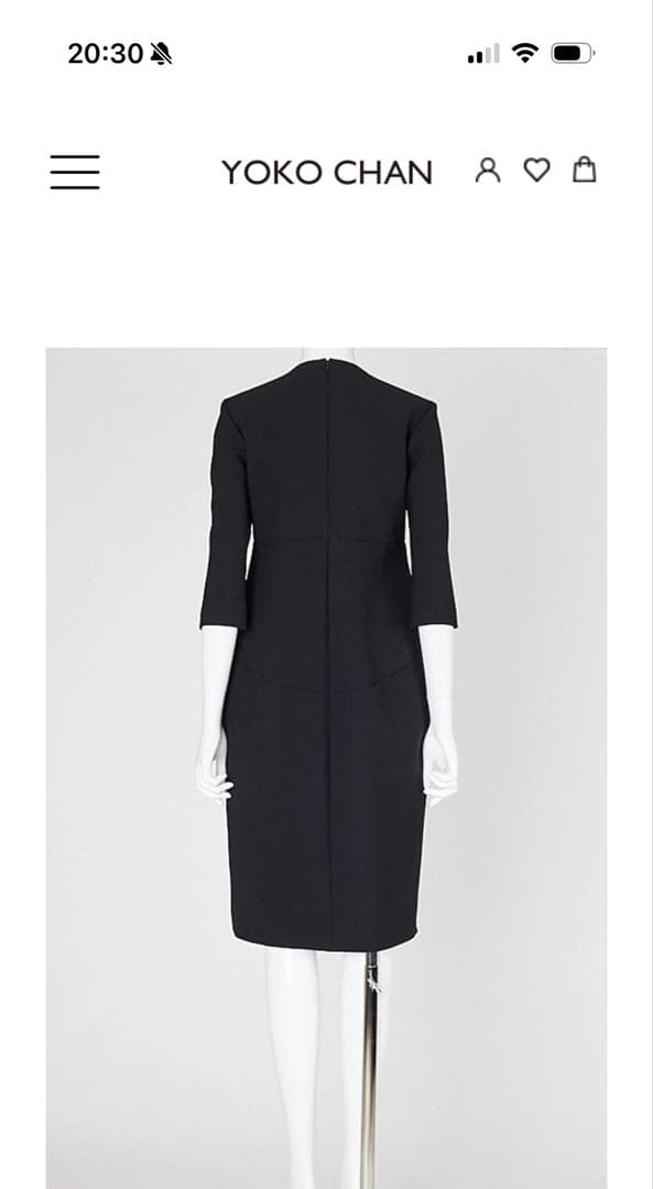 YKOCHAN ボリュームラッフルパールスリットラインドレス（黒）