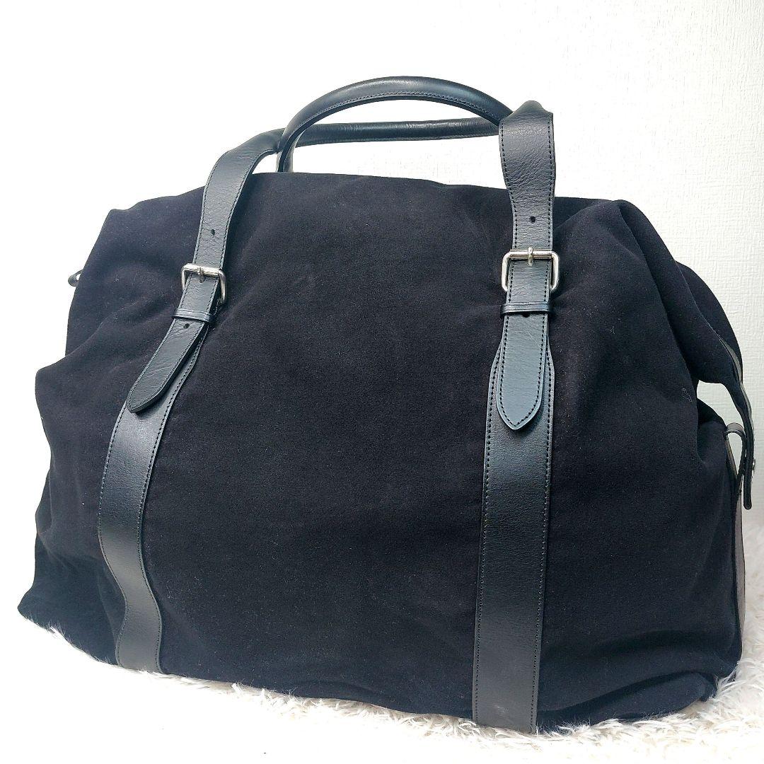 マーガレットハウエル　ボストンバッグ　トートバッグ　スウェード　レザー　ブラック