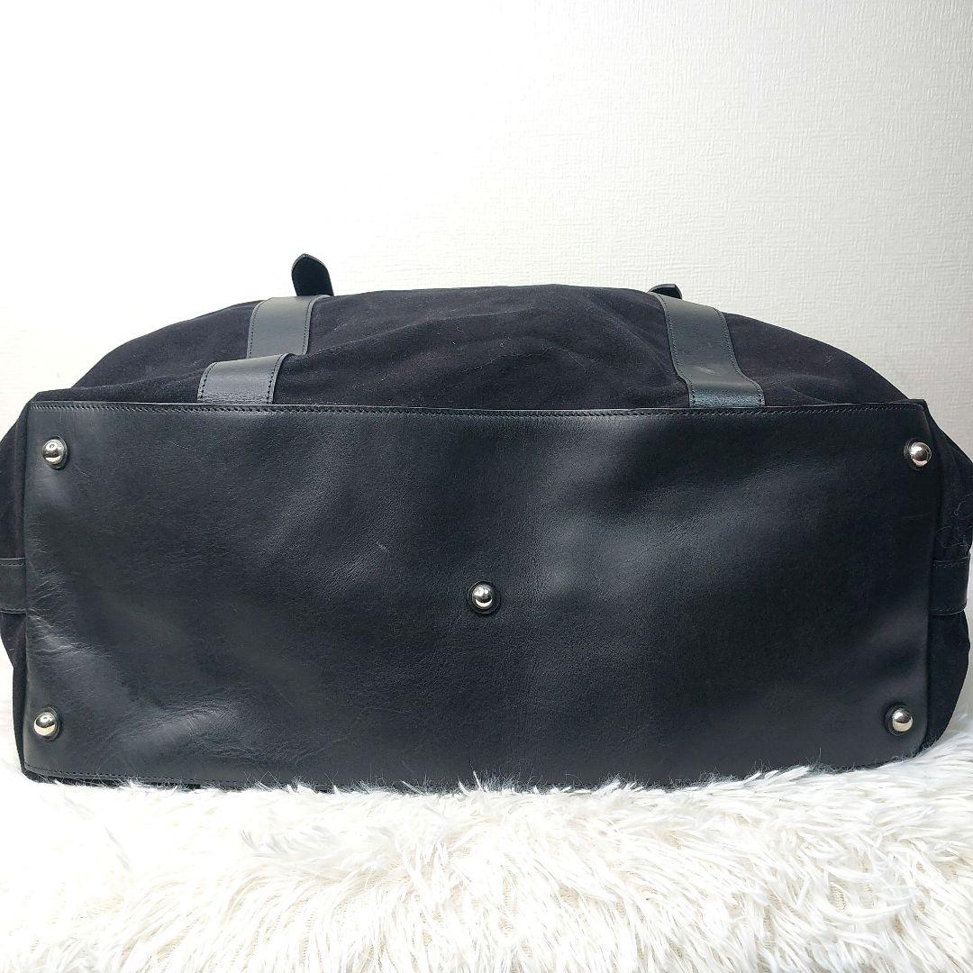 マーガレットハウエル　ボストンバッグ　トートバッグ　スウェード　レザー　ブラック