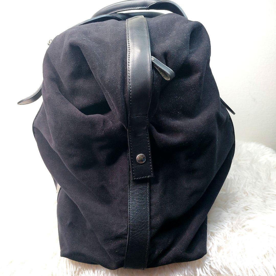 マーガレットハウエル　ボストンバッグ　トートバッグ　スウェード　レザー　ブラック