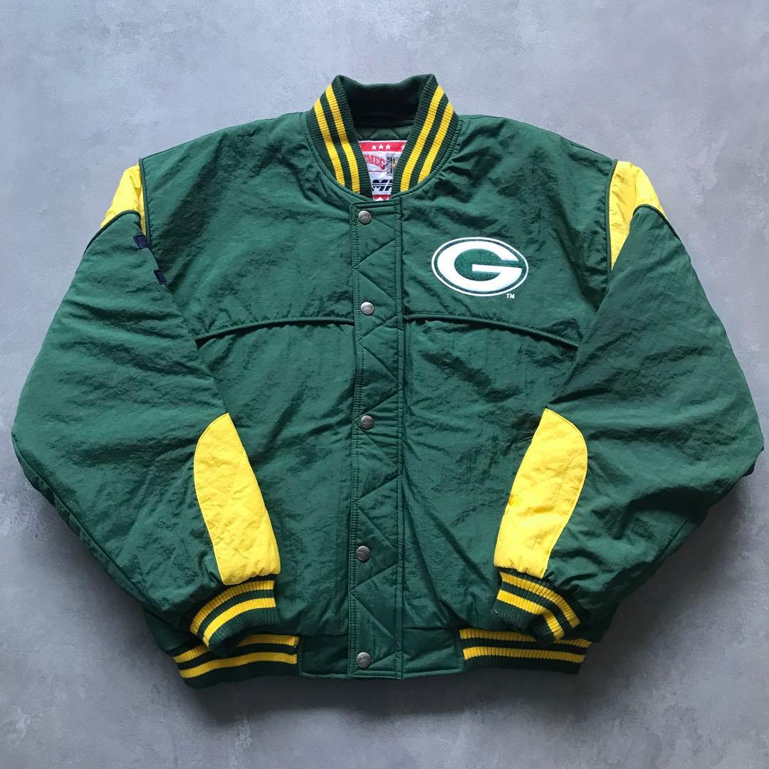 90s NUTMEG NFL グリーンベイパッカーズ ナイロンジャケット 中綿