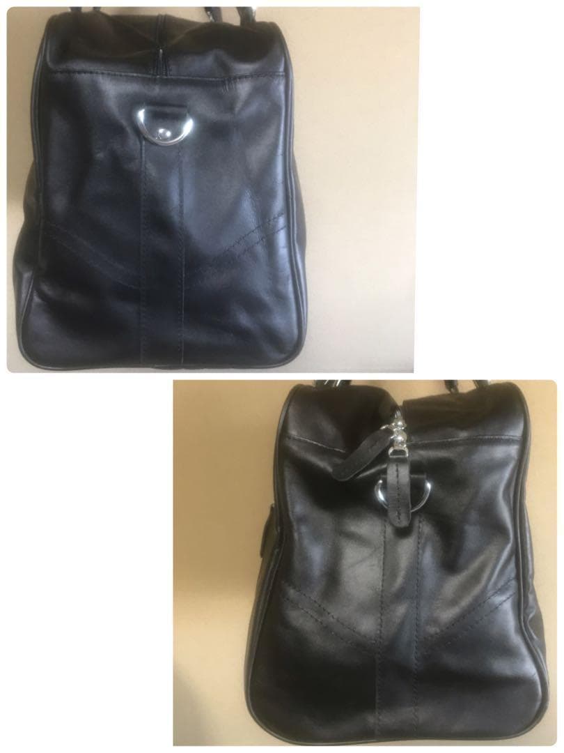 美品　本革　牛革　ボストンバッグ　薄手　トートバッグ　レディース　メンズ