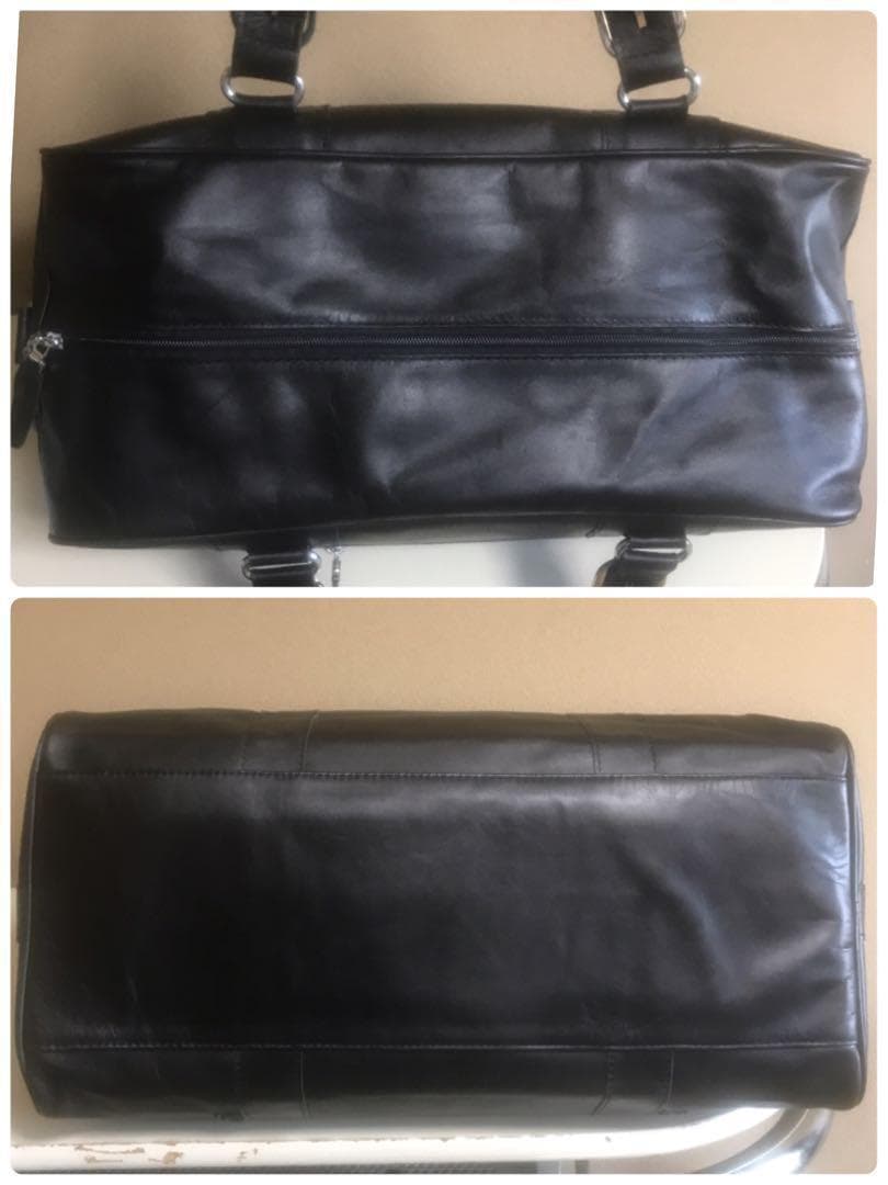 美品　本革　牛革　ボストンバッグ　薄手　トートバッグ　レディース　メンズ