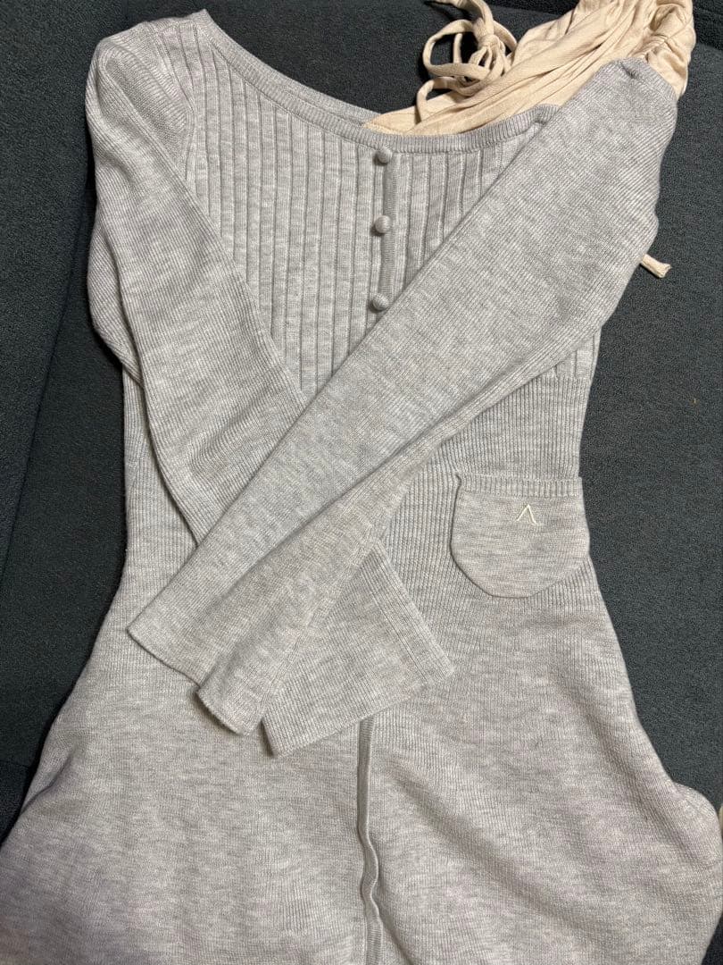 ワンピース ANDMARY Helen knit flare mini dress