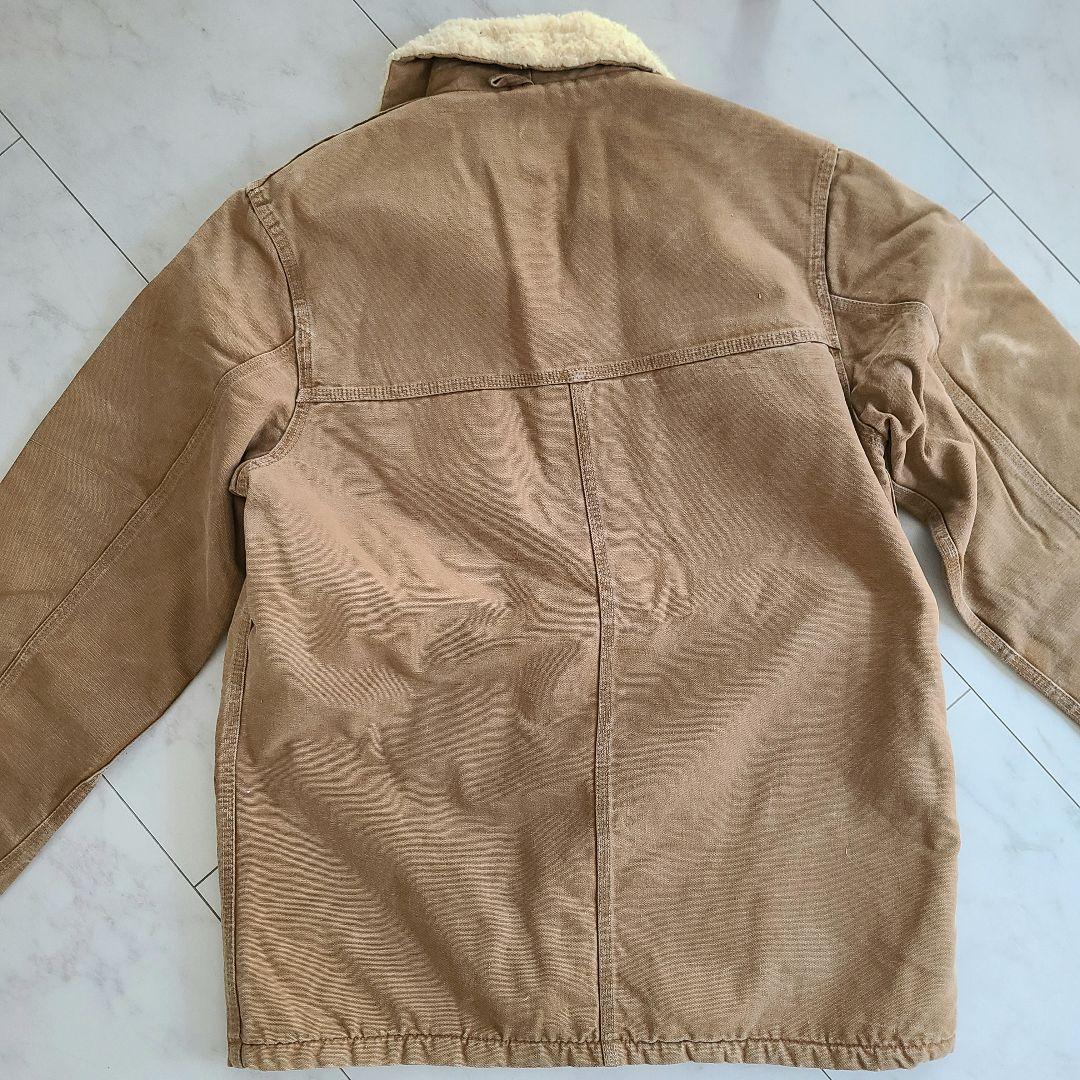 70'sカーハート裏ボアカバーオールダッグジャケットヴィンテージベージュ大きい