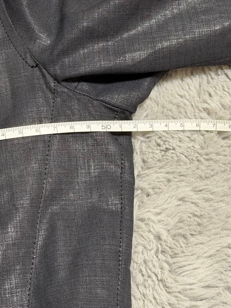 ジャンポールゴルチェ ノーカラージャケット サイズ:48 黒 ブラック