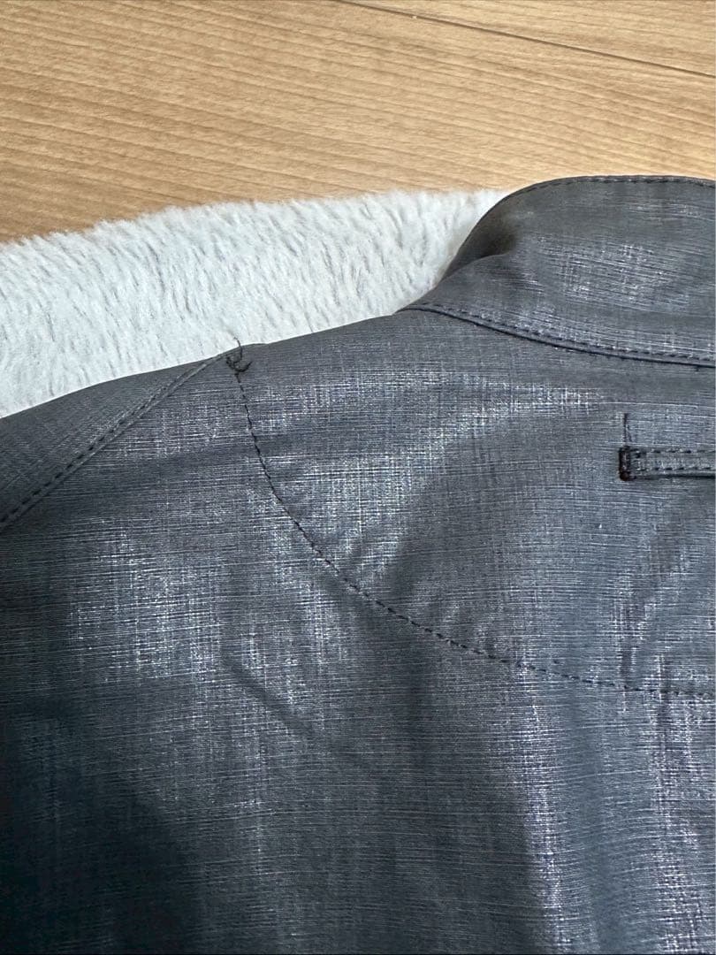 ジャンポールゴルチェ ノーカラージャケット サイズ:48 黒 ブラック