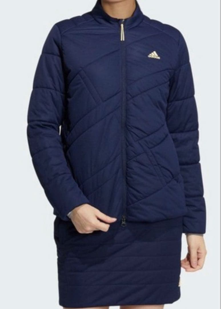 ビッグアディダスロゴ 保温中わた長袖フルジップジャケットスカート セットアップ