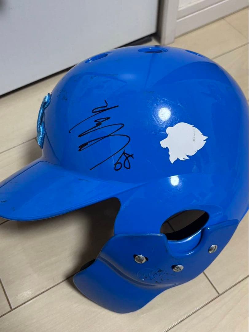 よ*ー様 埼玉西武ライオンズ 岸潤一郎 直筆サイン入りヘルメット