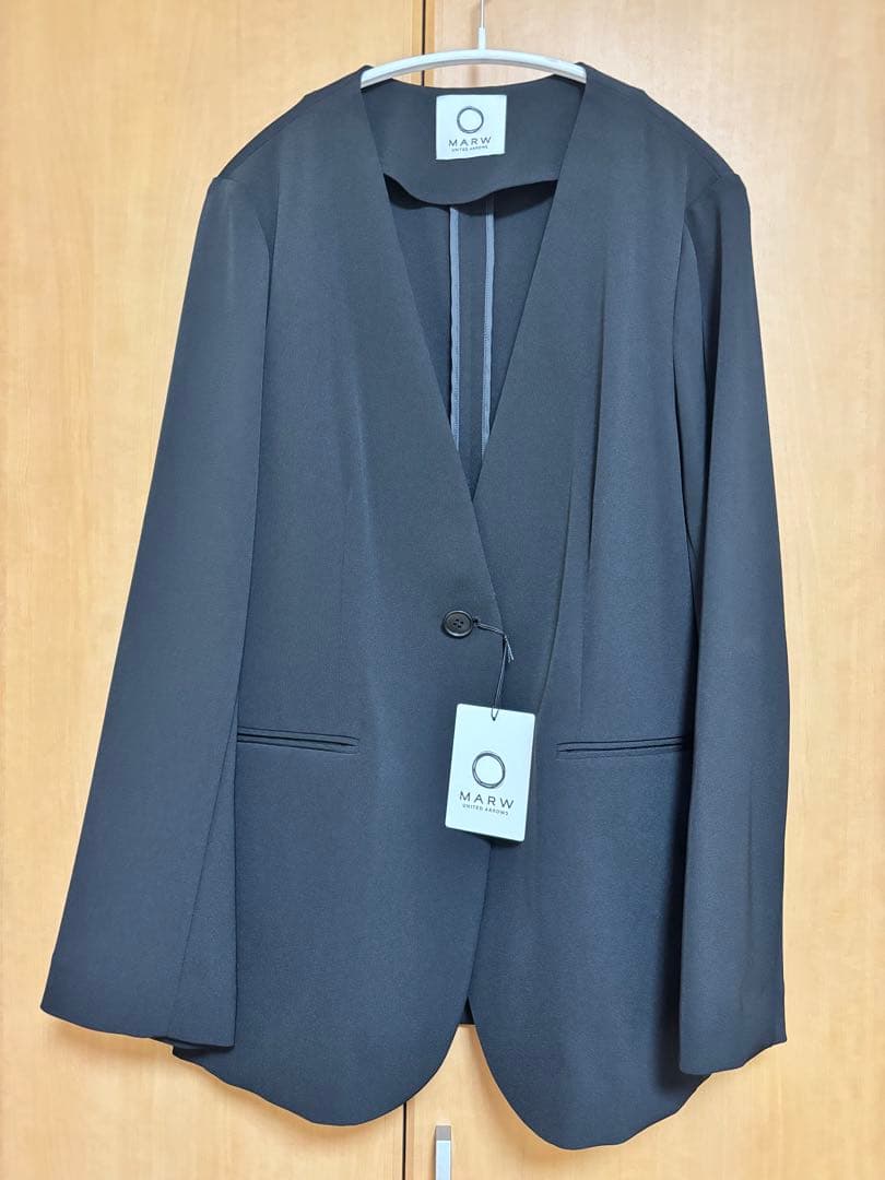 MARW UNITED ARROWS ツイルノーカラージャケット