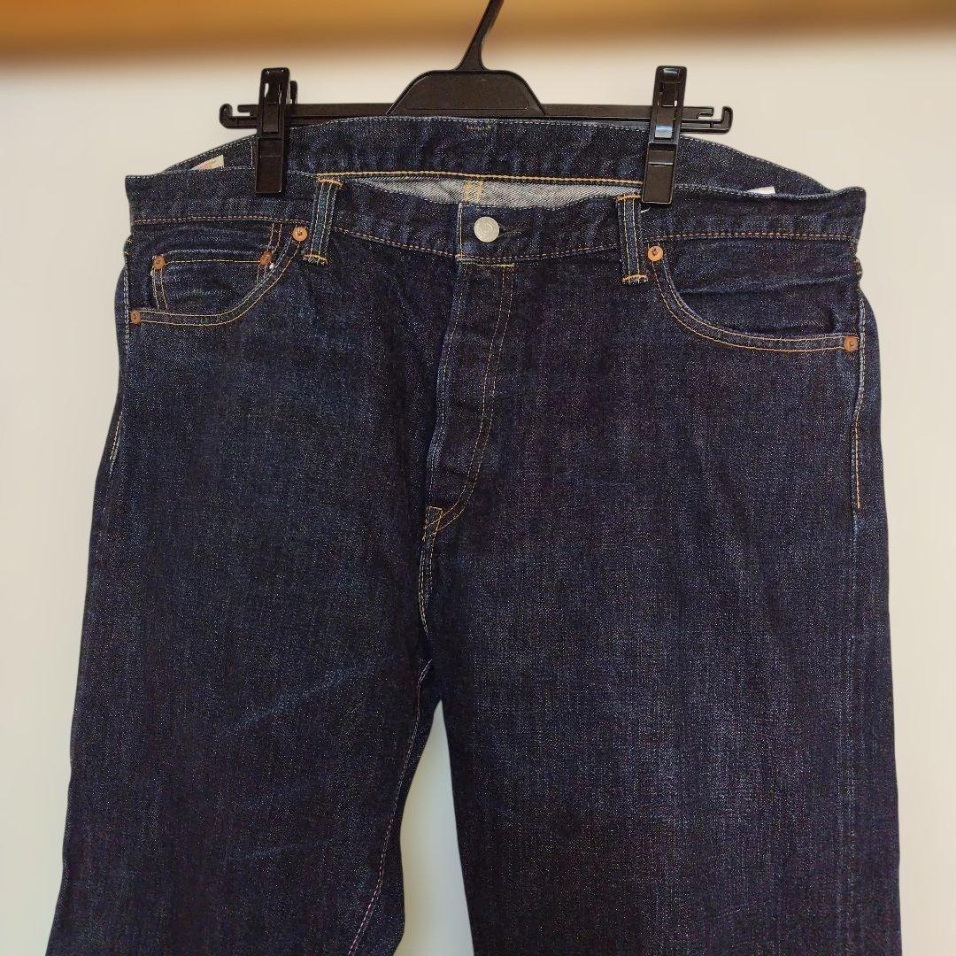 No.5　桃太郎ジーンズ　W42　ダークブルー ストレートデニム