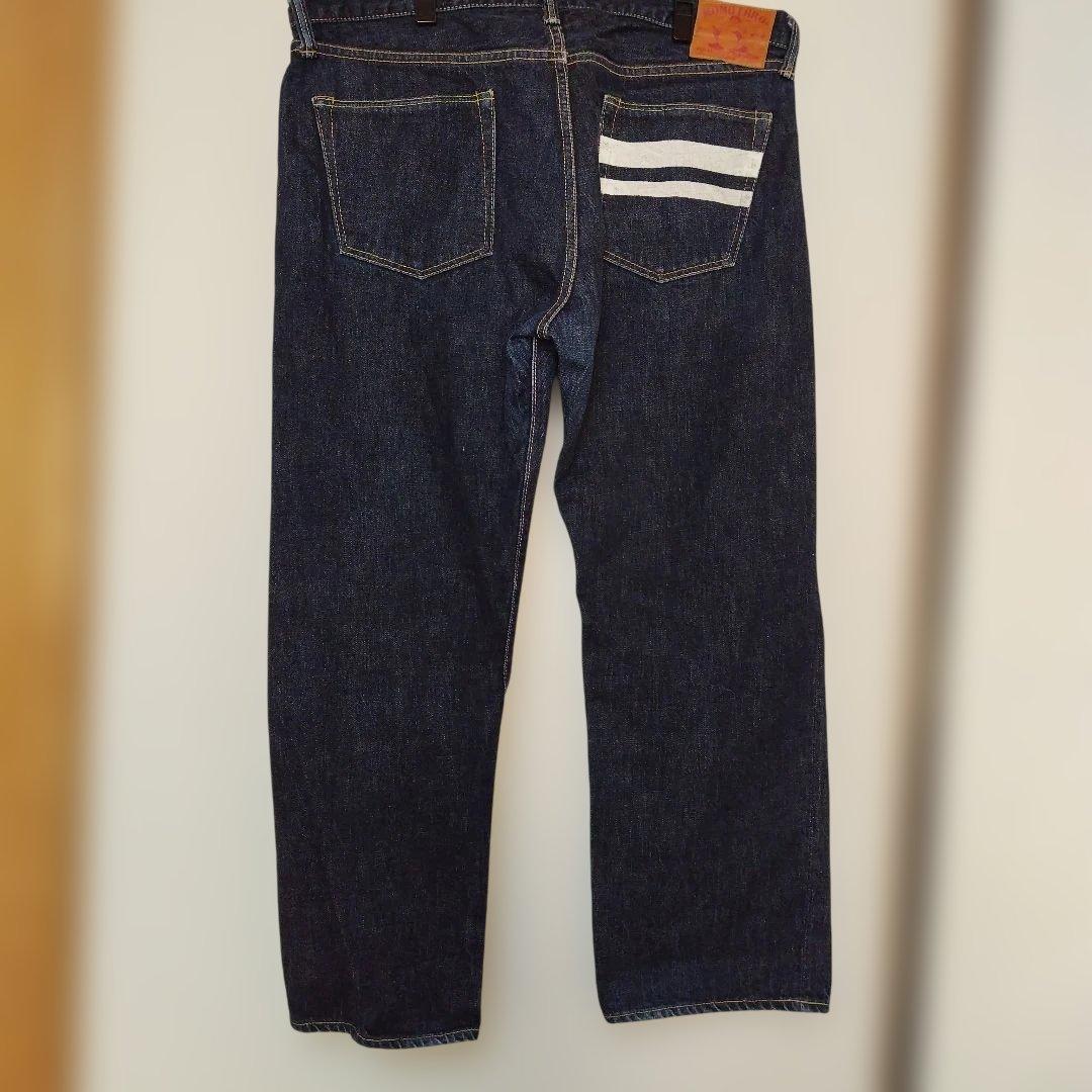 No.5　桃太郎ジーンズ　W42　ダークブルー ストレートデニム