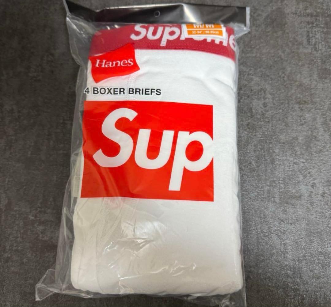 新品 Supreme Hanes Boxer 白2黒2 4枚セット