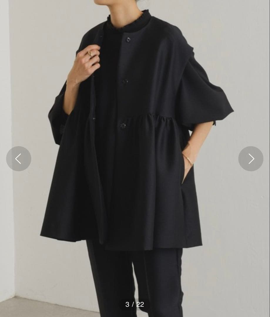 ✨極美品✨ BEARDSLEY LIVETART ペプラムギャザージレ ブラック