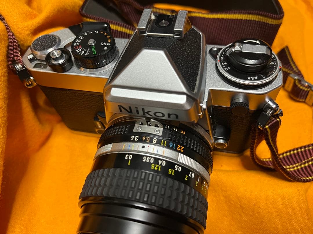 【美品】Nikon FE 一眼レフカメラ 28mm f3.5レンズ　動作確認済み