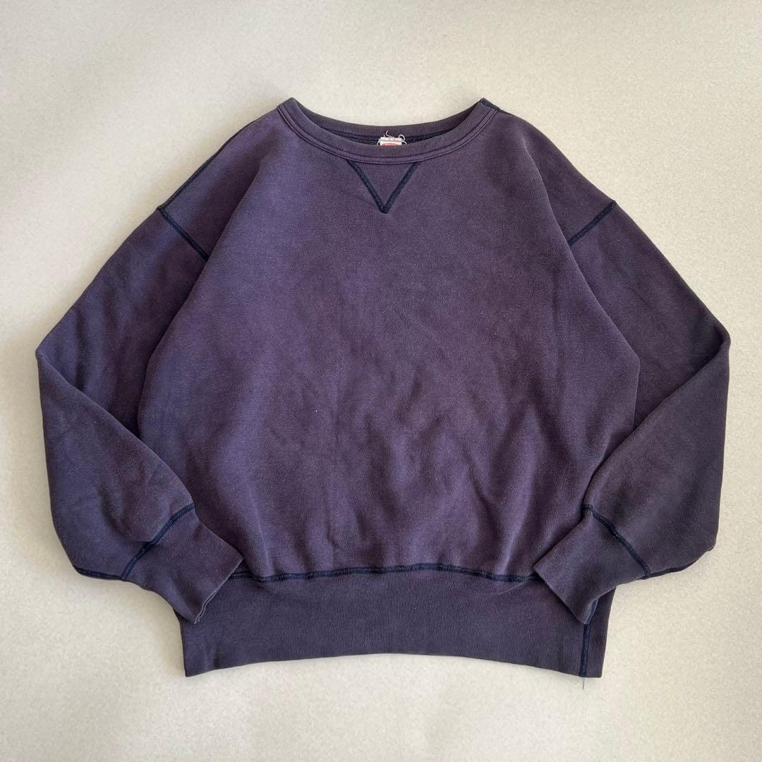 古着 NYLON 茄子紺 フェード ヴィンテージ スウェット