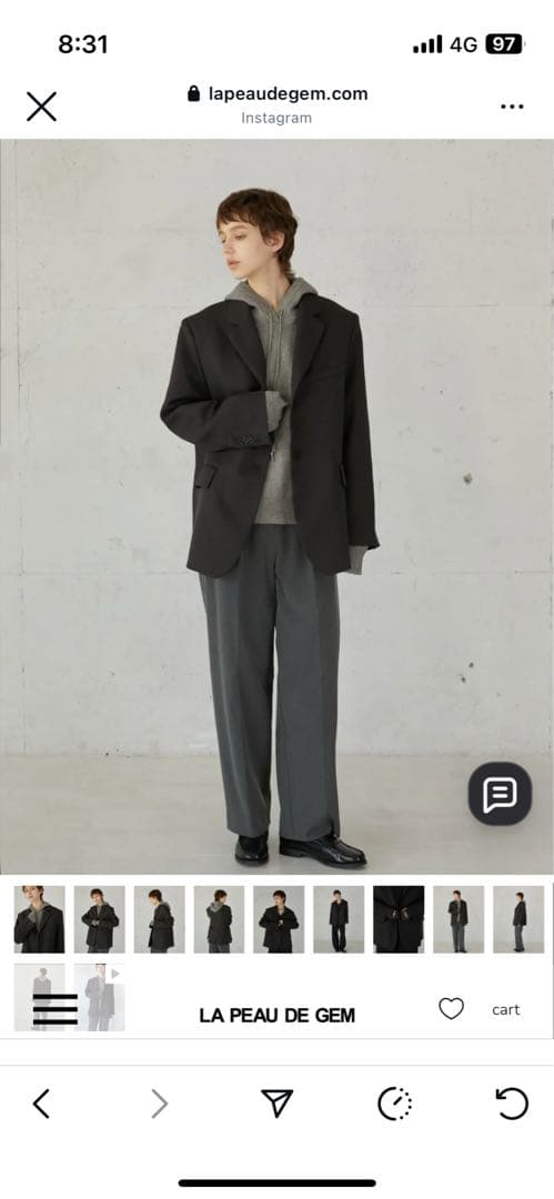 専用　新品check single breasted jacket