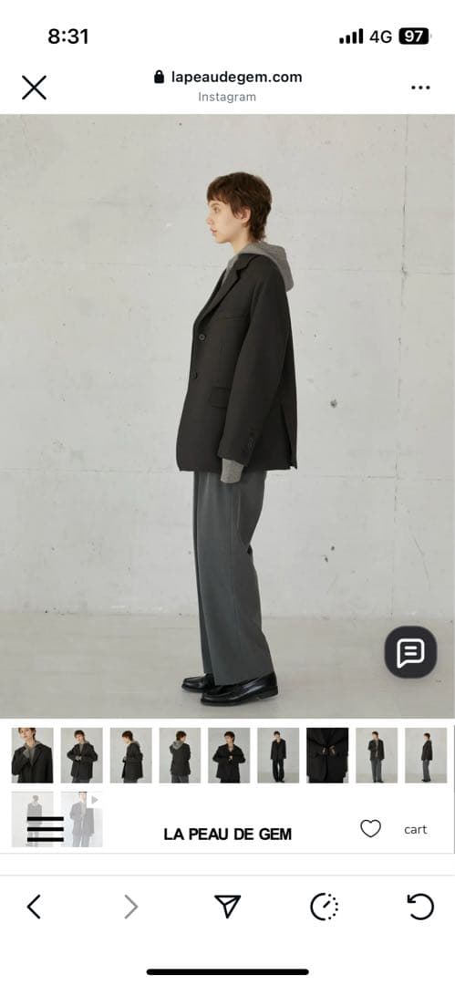 専用　新品check single breasted jacket