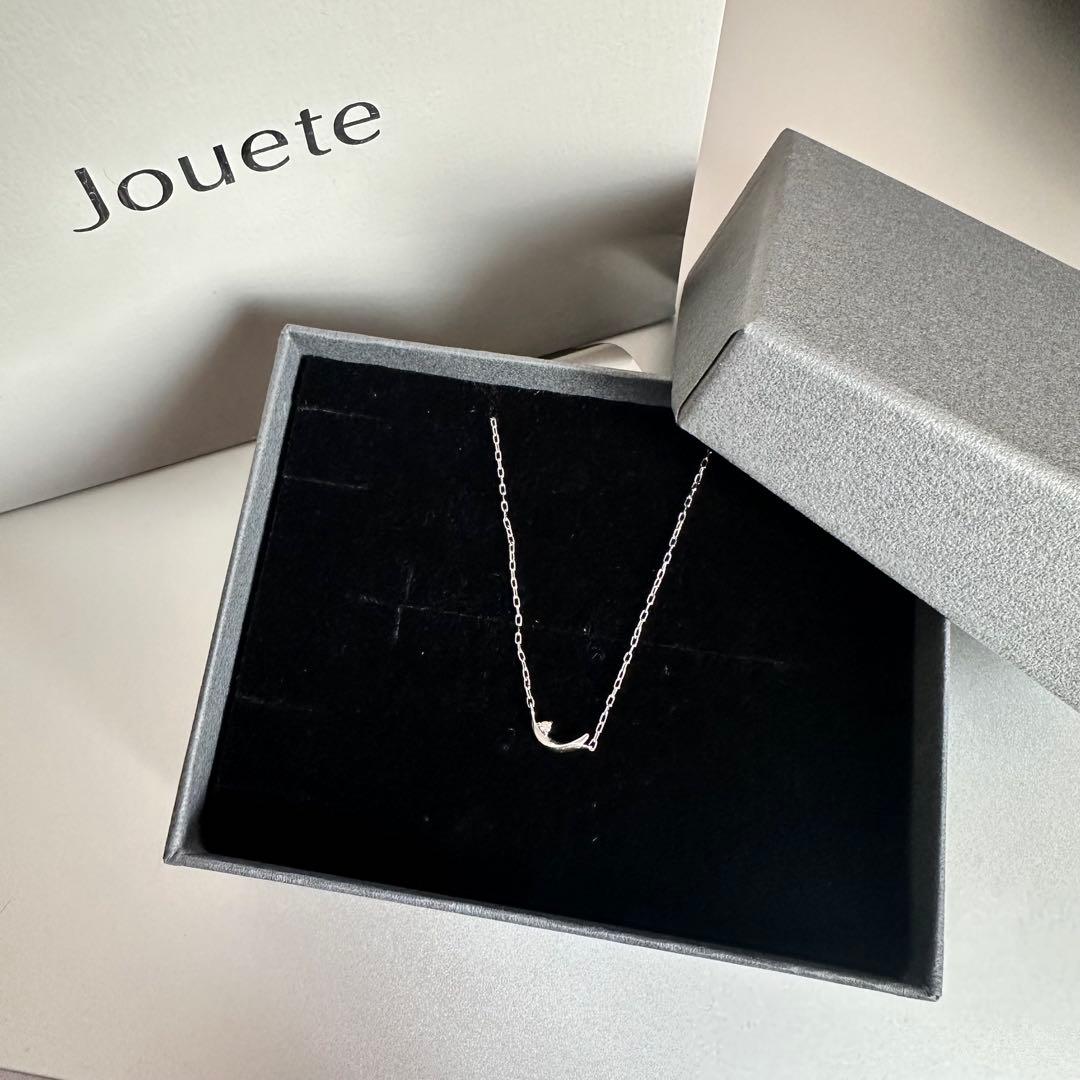 Jouete シルバーネックレス ダイヤモンド付き　K10
